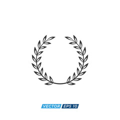 Laurel Wreath Icon Design Vector