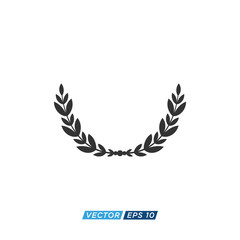 Laurel Wreath Icon Design Vector