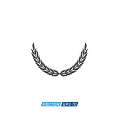 Laurel Wreath Icon Design Vector