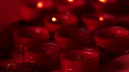 Red candles extinguished by a breeze - Powered by Adobe