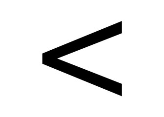 Obraz premium Angle brackets symbol icon white background 