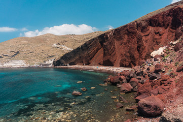Fototapeta na wymiar Red Beach, Santorini, Greece