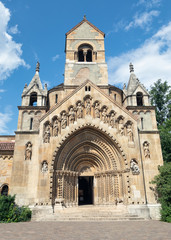 Fototapeta na wymiar View at Jaki Chapel near Vajdahunyad castle in Budapest, Hungary