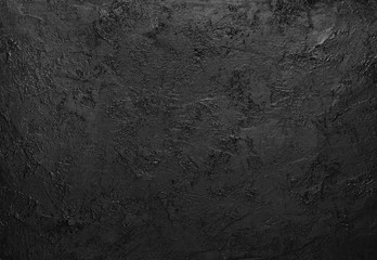 Obraz na płótnie Canvas Grunge black wall texture.Slate textured dark background.Stone blackboard.Wallpaper,banner design. 