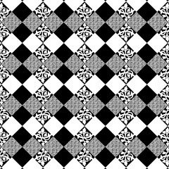 Abstract seamless pattern with abstract geometric style. Repeating sample figure and line. For fashion interiors design, wallpaper, textile industry