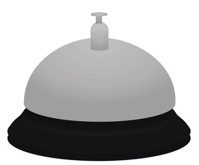 Metallic hotel bell. vector illustration