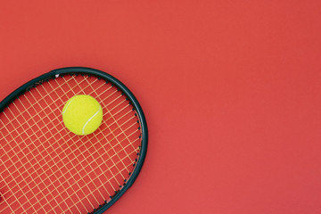 tennis racket and ball