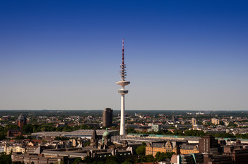 Fototapeta na wymiar Hamburg TV tower - Heinrich Hertz television tower, Germany