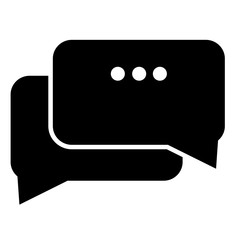 Chat icon in a trendy flat style that is isolated on a white background.
