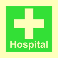Obraz premium Hospital medical doctor sign green vector