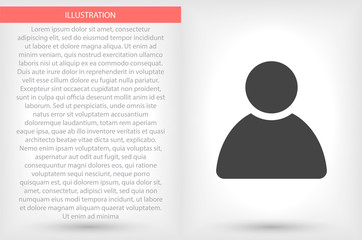 Human vector icon , lorem ipsum Flat design