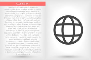 Planet vector icon , lorem ipsum Flat design