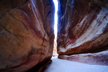 Red stone Canyon Petra in Jordan