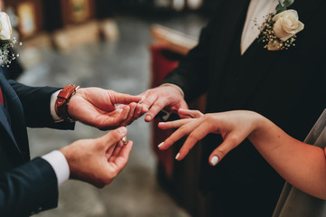 Putting wedding rings