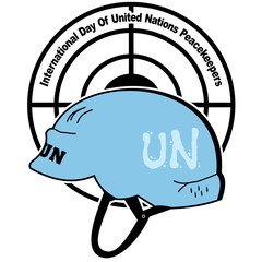 international day of united nations peacekeepers, vector illustration.