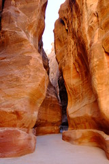 Red stone Canyon Petra in Jordan