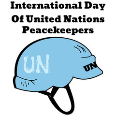 international day of united nations peacekeepers, vector illustration.