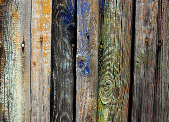 Obraz premium Colored wood planks upright