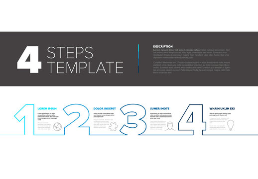 4 Steps Process Infographic
