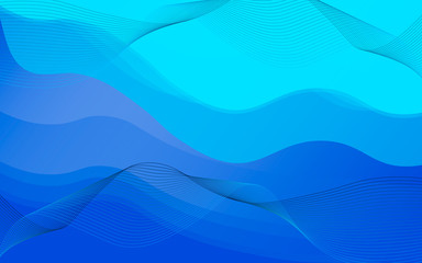 Abstract blue waves background.