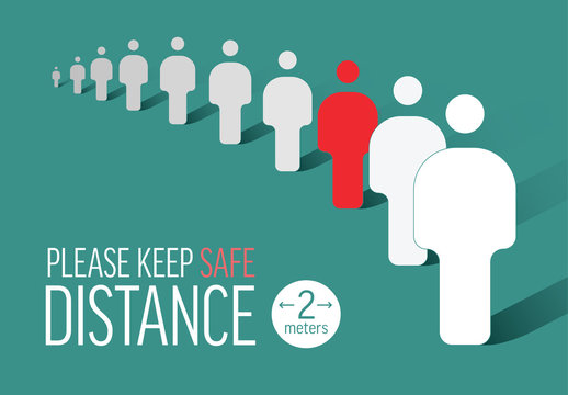 COVID-19 Prevention Social Distance Flyer Layout