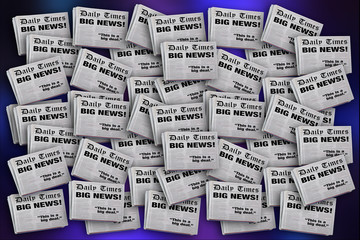 Newspaper Headlines Background Big News Important Story