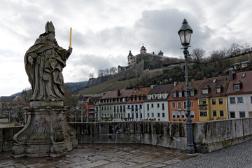 The statue of St. Burkard, Würzburg.