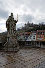 The statue of St. Burkard, Würzburg.