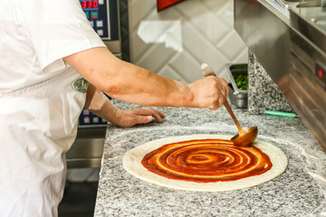 Making pizza