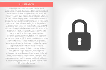 Lock - vector icon , lorem ipsum Flat design