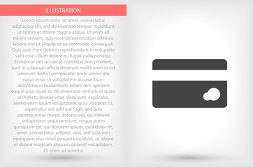 Credit card icon , lorem ipsum Flat design