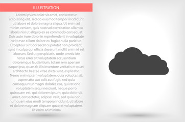 Downloading vector icon , lorem ipsum Flat design