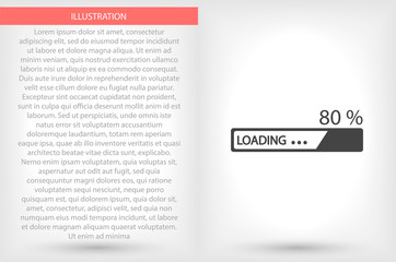 Downloading vector icon , lorem ipsum Flat design