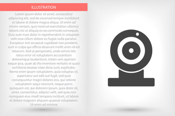 Webcam vector icon , lorem ipsum Flat design