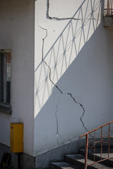 Damage house after a strong earthquake