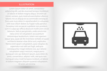 Car wash vector icon , lorem ipsum Flat design