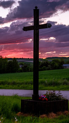 cross at sunrise