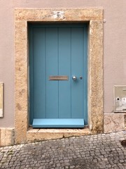 old blue door