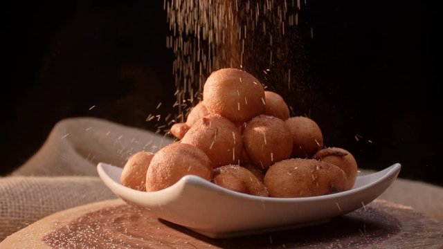 A typical Brazilian food, Bolinho de Chuva. Fried, with sugar and cinnamon