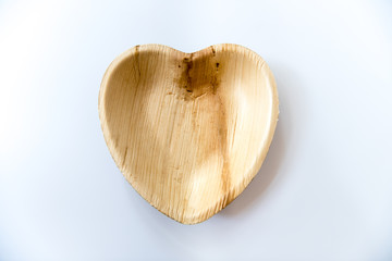 Heart shaped bowl top down view