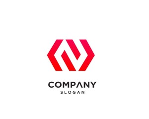 Obraz premium Creative Modern Letter N Logo Design Template