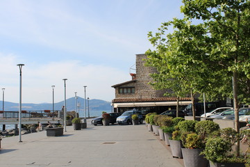 View of old village Anguillara Sabazia near rome
