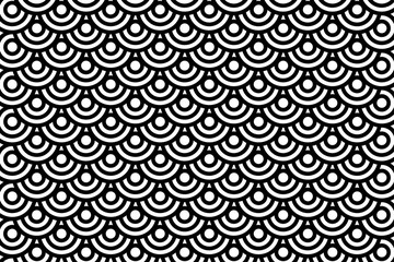 Japanese Seamless Wave Pattern Vector Illustration