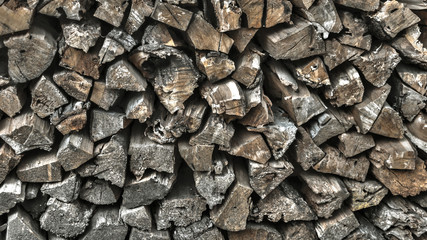 Leña apilada, ideal para usar como fondo