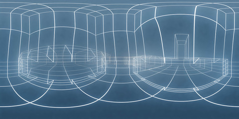 light fibre wire mesh 3d technology environment background 3d rendering illustration
