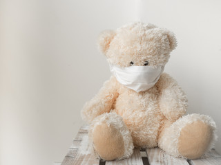 teddy bear with mask