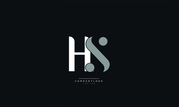 HS Letter Logo Alphabet Design Icon Vector Symbol