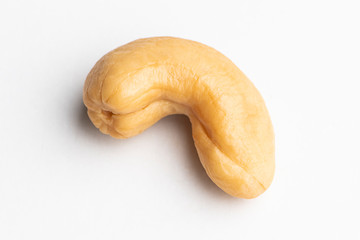 Roasted cashew nut isolated on white background