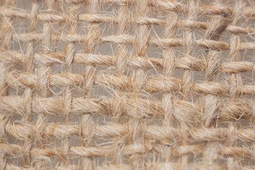 Wicker coarse thread texture closeup (macro)