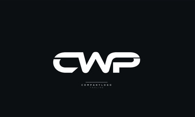 Fototapeta na wymiar CWP Letter Logo Alphabet Design Icon Vector Symbol